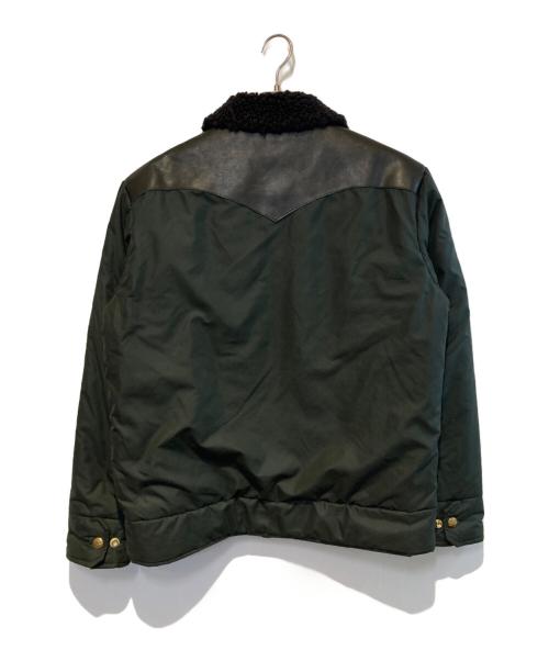 CALEE（キャリー）CALEE (キャリー) 襟ボアレザーヨーク中綿ウエスタンジャケット ブラック サイズ:Lの古着・服飾アイテム