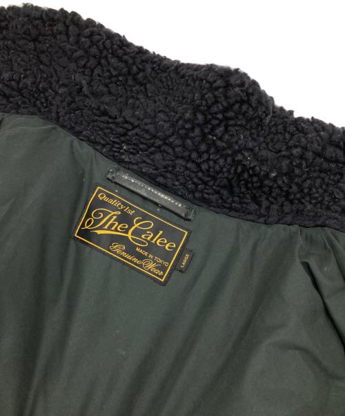 CALEE（キャリー）CALEE (キャリー) 襟ボアレザーヨーク中綿ウエスタンジャケット ブラック サイズ:Lの古着・服飾アイテム