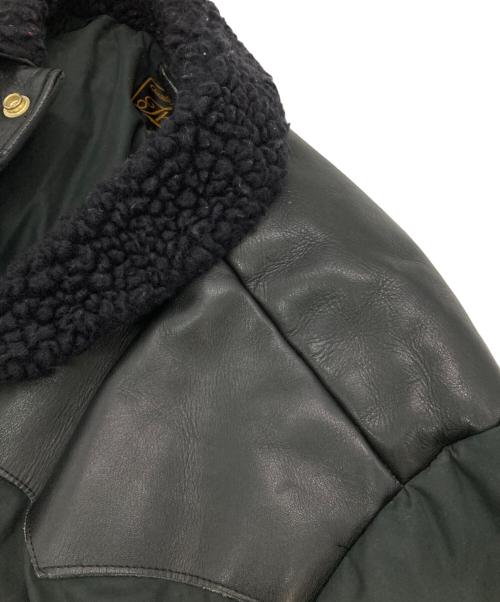 CALEE（キャリー）CALEE (キャリー) 襟ボアレザーヨーク中綿ウエスタンジャケット ブラック サイズ:Lの古着・服飾アイテム