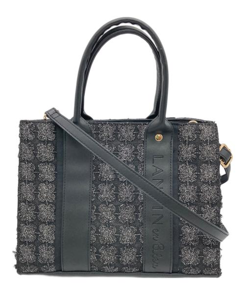 LANVIN en Bleu（ランバンオンブルー）LANVIN en Bleu (ランバンオンブルー) スクエアトートバッグ ブラック サイズ:下記参照の古着・服飾アイテム