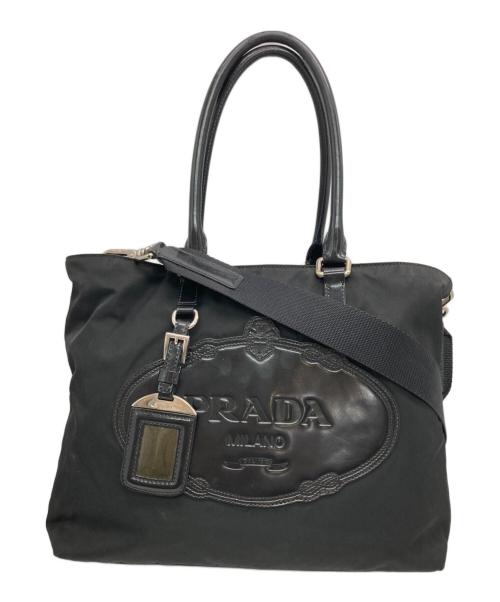 PRADA（プラダ）PRADA (プラダ) ナイロン2WAYショルダーバッグ ブラック サイズ:下記参照の古着・服飾アイテム