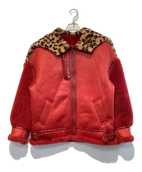 HEIHEI（ヘイヘイ）HEIHEI (ヘイヘイ) エコムートンジャケット レッド サイズ:FREEの古着・服飾アイテム