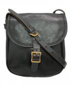 SLOWスロウ）の古着「レザーショルダーバッグ」｜ブラック