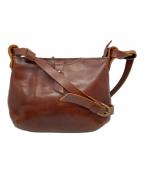 SLOWスロウ）の古着「レザーショルダーバッグ」｜ブラウン