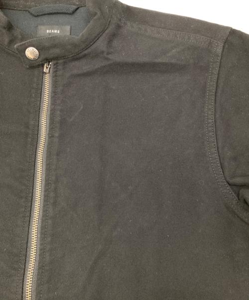 BEAMS（ビームス）BEAMS (ビームス) コットン モールスキン シングル ライダースジャケット ブラック サイズ:Mの古着・服飾アイテム
