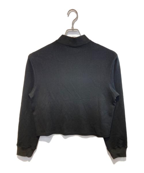 theory（セオリー）theory (セオリー) ダブルニットクロップハーフジップスウェット ブラック サイズ:Ｓの古着・服飾アイテム