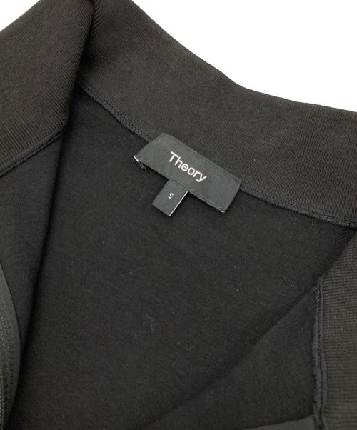 theory（セオリー）theory (セオリー) ダブルニットクロップハーフジップスウェット ブラック サイズ:Ｓの古着・服飾アイテム