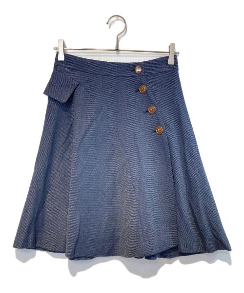 Vivienne Westwood RED LABEL（ヴィヴィアンウエストウッドレッドレーベル）Vivienne Westwood RED LABEL (ヴィヴィアンウエストウッドレッドレーベル) ウールスカート ネイビー サイズ:2の古着・服飾アイテム