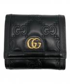 GUCCIグッチ）の古着「GGマトラッセウォレット」｜ブラック