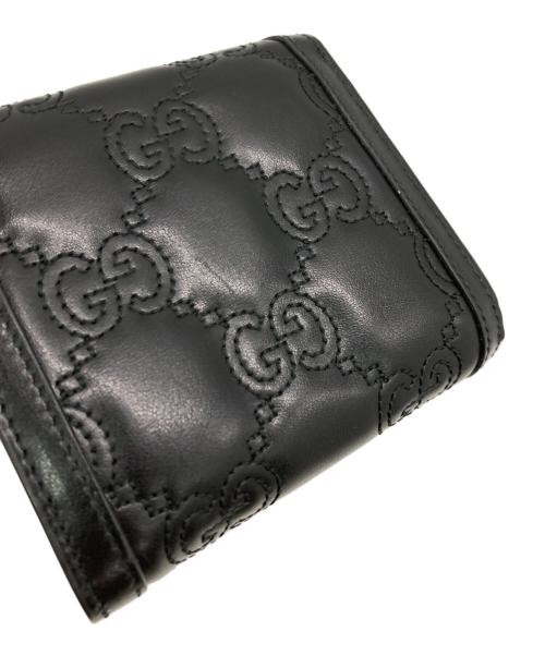 GUCCI（グッチ）GUCCI (グッチ) GGマトラッセウォレット ブラックの古着・服飾アイテム