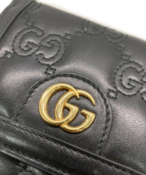GUCCI（グッチ）GUCCI (グッチ) GGマトラッセウォレット ブラックの古着・服飾アイテム
