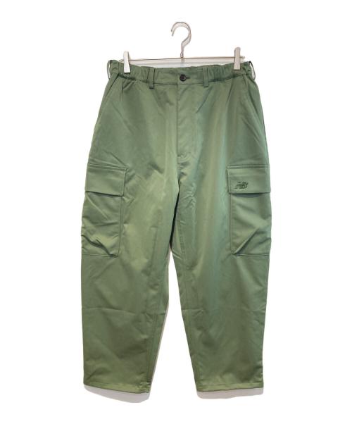 NEW BALANCE（ニューバランス）NEW BALANCE (ニューバランス) ストレッチツイルワイドカーゴパンツ オリーブ サイズ:Ｌの古着・服飾アイテム