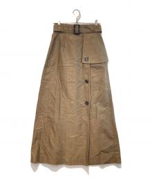 JOHN LAWRENCE SULLIVAN（ジョン ローレンス サリバン）の古着「トレンチロングスカート」｜ブラウン