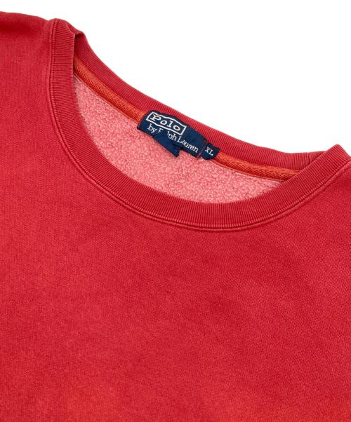 POLO RALPH LAUREN（ポロ・ラルフローレン）POLO RALPH LAUREN (ポロ・ラルフローレン) ［古着］クルーネックスウェット レッド サイズ:XLの古着・服飾アイテム