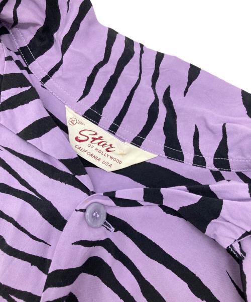 Star OF HOLLYWOOD（スターオブハリウッド）Star OF HOLLYWOOD (スターオブハリウッド) オープンカラーシャツ パープル サイズ:XLの古着・服飾アイテム