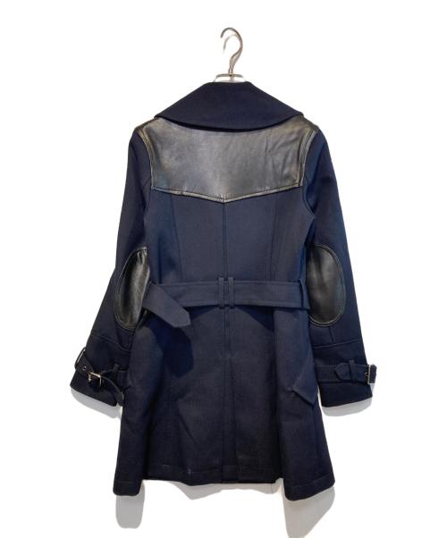 BURBERRY BRIT（バーバリーブリット）BURBERRY BRIT (バーバリーブリット) レザー切替トレンチコート ネイビー サイズ:UK8の古着・服飾アイテム