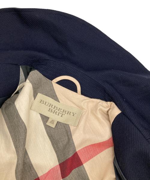 BURBERRY BRIT（バーバリーブリット）BURBERRY BRIT (バーバリーブリット) レザー切替トレンチコート ネイビー サイズ:UK8の古着・服飾アイテム