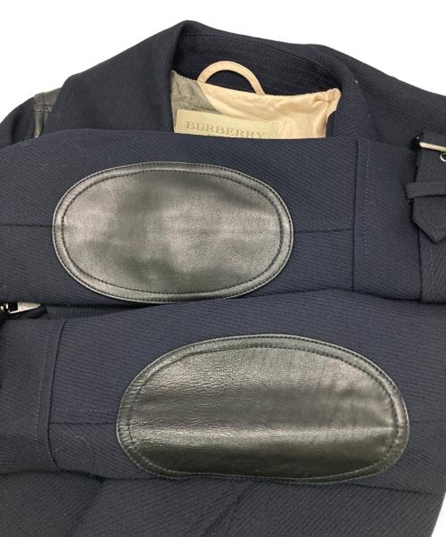 BURBERRY BRIT（バーバリーブリット）BURBERRY BRIT (バーバリーブリット) レザー切替トレンチコート ネイビー サイズ:UK8の古着・服飾アイテム