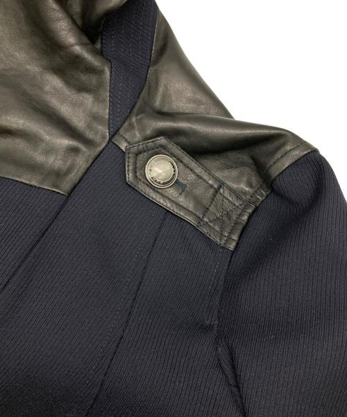 BURBERRY BRIT（バーバリーブリット）BURBERRY BRIT (バーバリーブリット) レザー切替トレンチコート ネイビー サイズ:UK8の古着・服飾アイテム