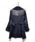 BURBERRY BRIT (バーバリーブリット) レザー切替トレンチコート ネイビー サイズ:UK8：24000円