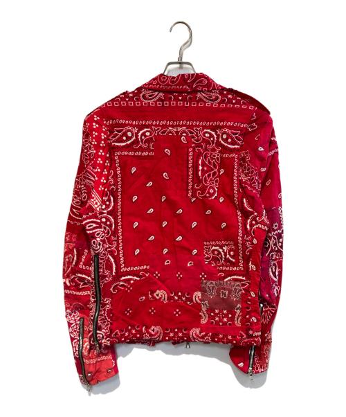 AMIRI（アミリ）AMIRI (アミリ) BANDANA RIDERS JACKET レッド サイズ:Mの古着・服飾アイテム