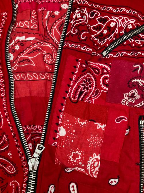 AMIRI（アミリ）AMIRI (アミリ) BANDANA RIDERS JACKET レッド サイズ:Mの古着・服飾アイテム