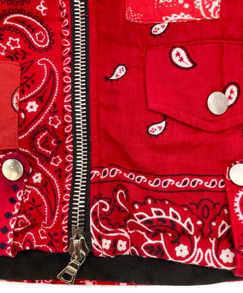 AMIRI（アミリ）AMIRI (アミリ) BANDANA RIDERS JACKET レッド サイズ:Mの古着・服飾アイテム