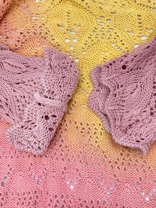 THE ATTICO（ジ アティコ）THE ATTICO (ジ アティコ) tie-dye crochet knit ピンク サイズ:46の古着・服飾アイテム