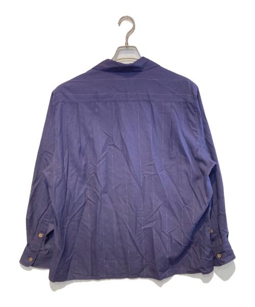 WACKO MARIA（ワコマリア）WACKO MARIA (ワコマリア) KASURI STRIPED OPEN COLLAR SHIRT ネイビー サイズ:Ｌの古着・服飾アイテム