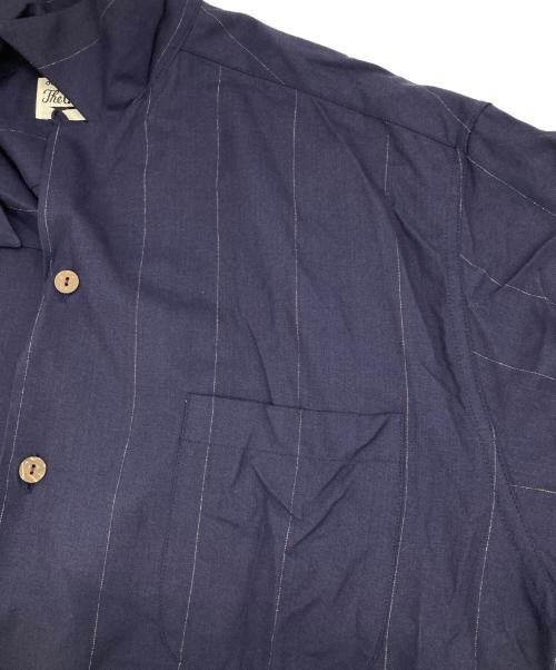 WACKO MARIA（ワコマリア）WACKO MARIA (ワコマリア) KASURI STRIPED OPEN COLLAR SHIRT ネイビー サイズ:Ｌの古着・服飾アイテム