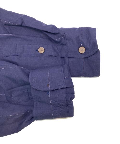 WACKO MARIA（ワコマリア）WACKO MARIA (ワコマリア) KASURI STRIPED OPEN COLLAR SHIRT ネイビー サイズ:Ｌの古着・服飾アイテム