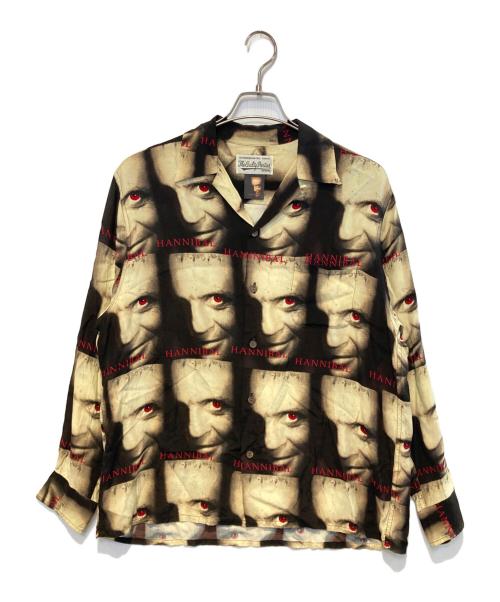 WACKO MARIA（ワコマリア）WACKO MARIA (ワコマリア) ハンニバル L/S ハワイアンシャツ ブラック サイズ:Ｍの古着・服飾アイテム