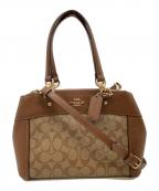 COACHコーチ）の古着「2WAYバッグ」｜ブラウン×ベージュ