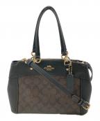 COACHコーチ）の古着「2WAYバッグ」｜ブラック×ブラウン