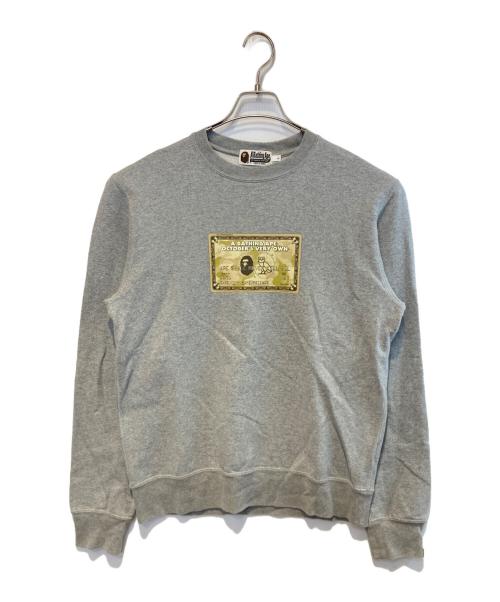 A BATHING APE（ア ベイシング エイプ）A BATHING APE (ア ベイシング エイプ) October’s very own クルーネックスウェット グレー サイズ:Lの古着・服飾アイテム