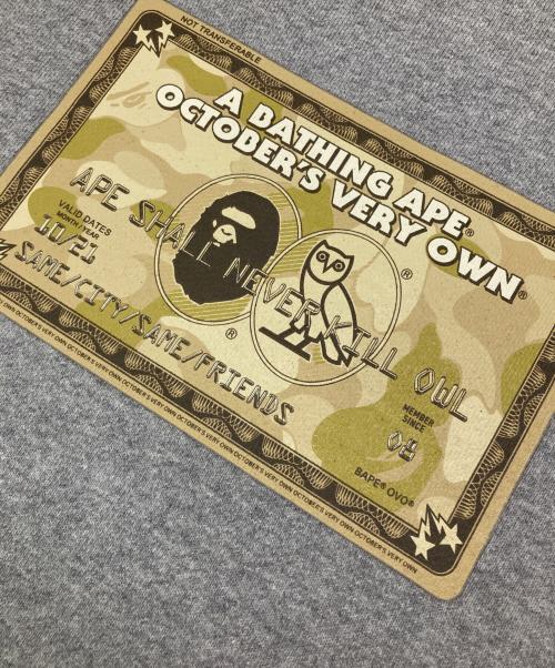 A BATHING APE（ア ベイシング エイプ）A BATHING APE (ア ベイシング エイプ) October’s very own クルーネックスウェット グレー サイズ:Lの古着・服飾アイテム