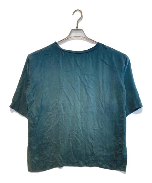 FRAMeWORK（フレームワーク）FRAMeWORK (フレームワーク) キュプラTブラウス + シルキーパンツセットアップ ネイビー サイズ:トップスFree ボトムス38 未使用品の古着・服飾アイテム