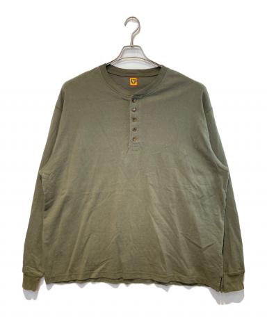 HUMAN MADE HENLEY NECK SWEATSHIRT – HUMAN MADE Inc HUMAN MADE 22SS