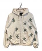 unknownアンノウン）の古着「ラインストーン パーカー」｜アイボリー