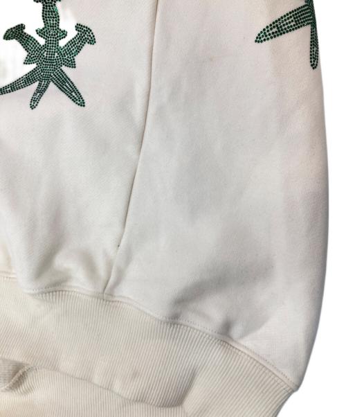 unknown（アンノウン）unknown (アンノウン) ラインストーン パーカー アイボリー サイズ:XLの古着・服飾アイテム