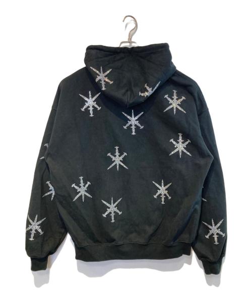 unknown（アンノウン）unknown (アンノウン) ラインストーン パーカー ブラック サイズ:XLの古着・服飾アイテム