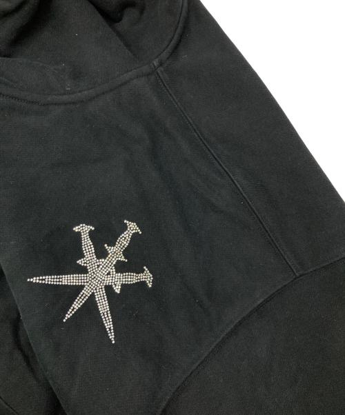 unknown（アンノウン）unknown (アンノウン) ラインストーン パーカー ブラック サイズ:XLの古着・服飾アイテム