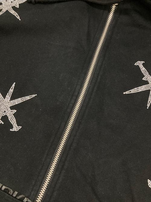 unknown（アンノウン）unknown (アンノウン) ラインストーン パーカー ブラック サイズ:XLの古着・服飾アイテム