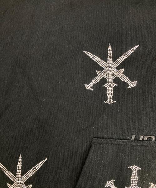 unknown（アンノウン）unknown (アンノウン) ラインストーン パーカー ブラック サイズ:XLの古着・服飾アイテム