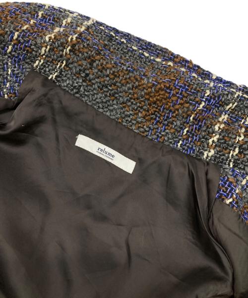 JOURNAL STANDARD relume（ジャーナルスタンダード レリューム）JOURNAL STANDARD relume (ジャーナルスタンダード レリューム) TECH チェックツイードCPO グレー サイズ:Lの古着・服飾アイテム
