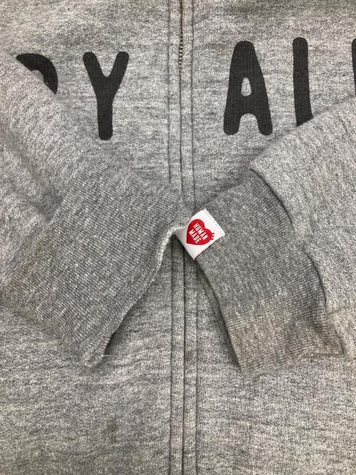 HUMAN MADE（ヒューマンメイド）HUMAN MADE (ヒューマンメイド) DRY ALLSジップパーカー グレー サイズ:XXLの古着・服飾アイテム