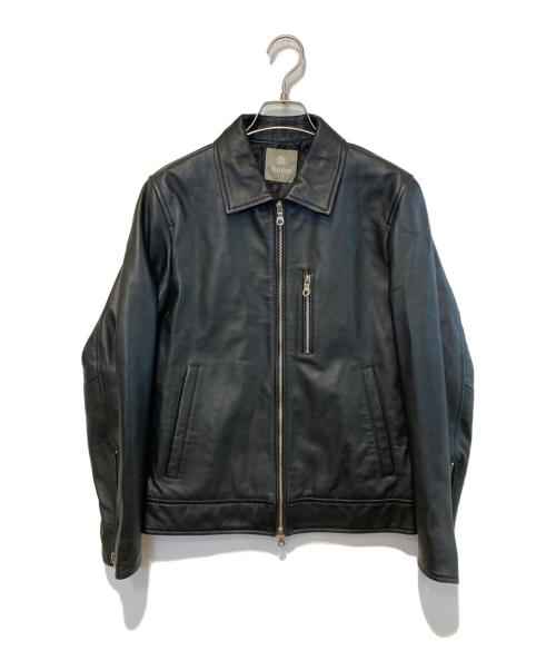 nano・universe（ナノ・ユニバース）nano・universe (ナノ・ユニバース) シープレザーシングルライダースジャケット ブラック サイズ:Sの古着・服飾アイテム