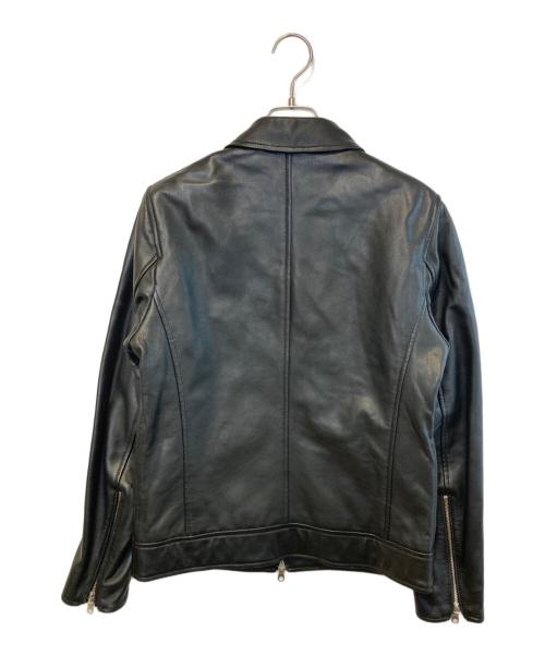 nano・universe（ナノ・ユニバース）nano・universe (ナノ・ユニバース) シープレザーシングルライダースジャケット ブラック サイズ:Sの古着・服飾アイテム