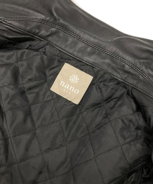 nano・universe（ナノ・ユニバース）nano・universe (ナノ・ユニバース) シープレザーシングルライダースジャケット ブラック サイズ:Sの古着・服飾アイテム