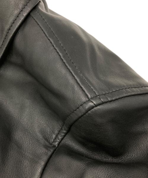 nano・universe（ナノ・ユニバース）nano・universe (ナノ・ユニバース) シープレザーシングルライダースジャケット ブラック サイズ:Sの古着・服飾アイテム